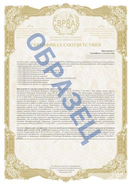 Образец Приложение к СТО 01.064.00220722.2-2020 Железногорск Сертификат СТО 01.064.00220722.2-2020 